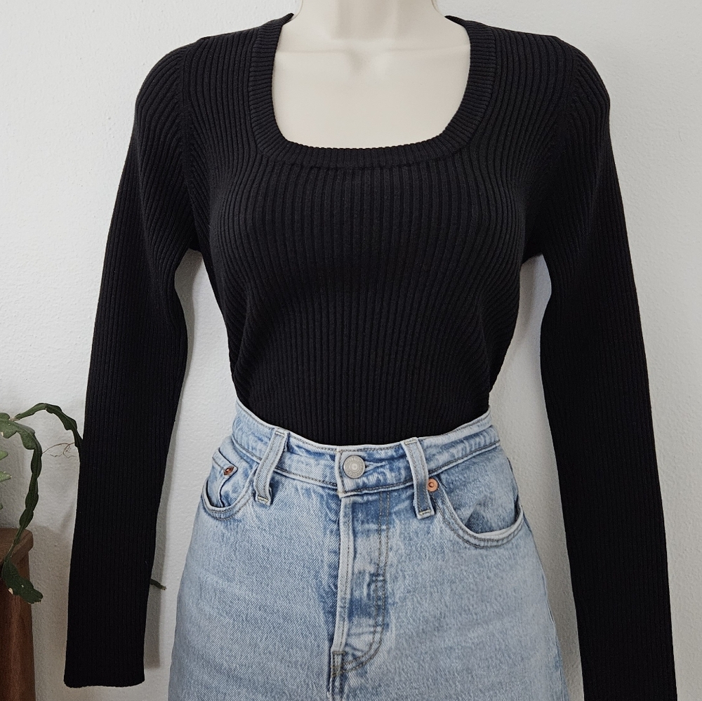 vintage 90s y2k grunge rib knit boho goth urban indie witchy sweater